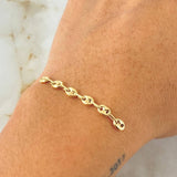 Herraje Retazo GC 6 Eslabones 0.65gr / 1 3/4 in / 4.2mm Oro Amarillo 18K *