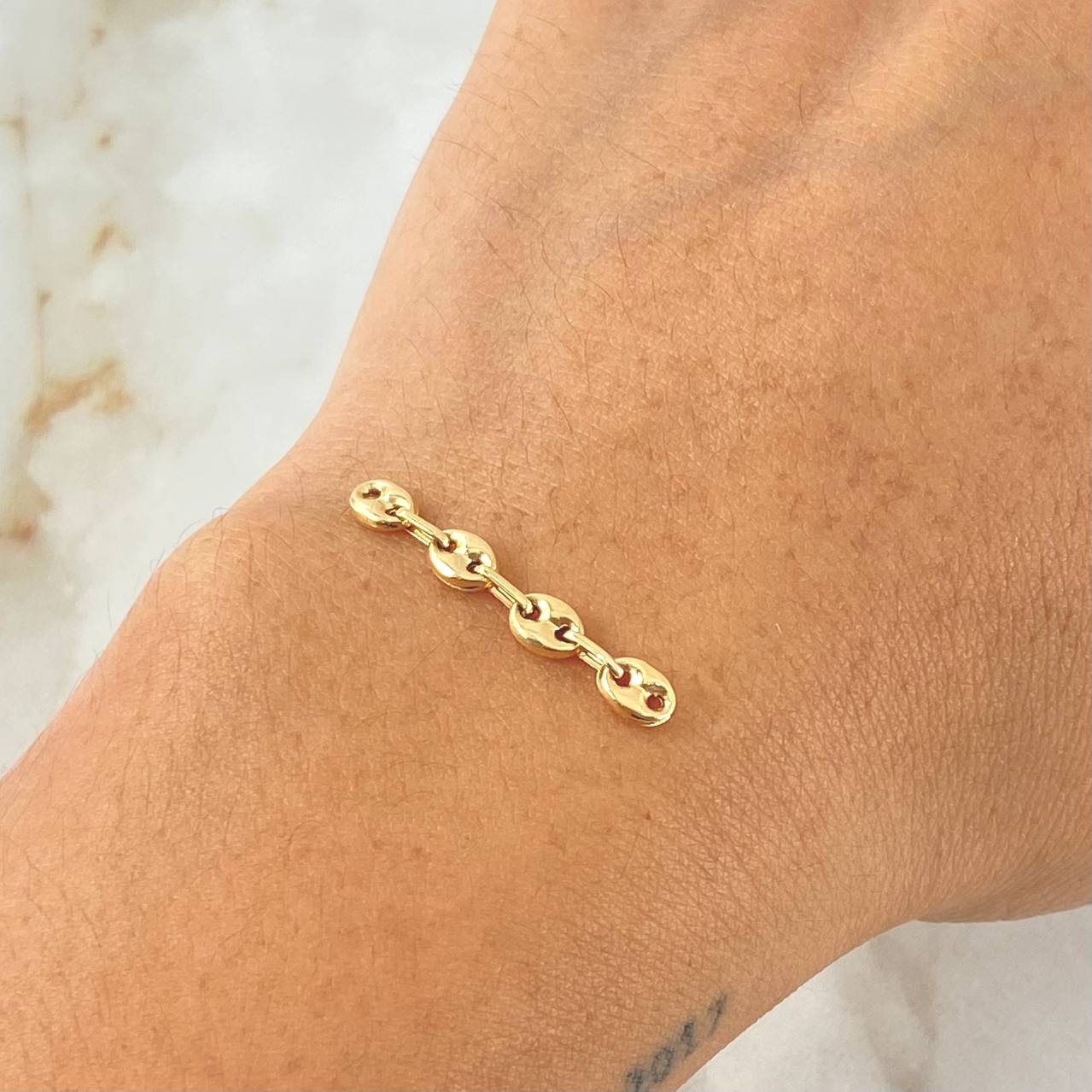 Herraje Retazo GC 0.45gr / 3cm / Oro 18K