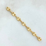 Herraje Retazo GC 7 Eslabones 0.8gr / 1 3/4in / 4.2mm Oro Amarillo 18K