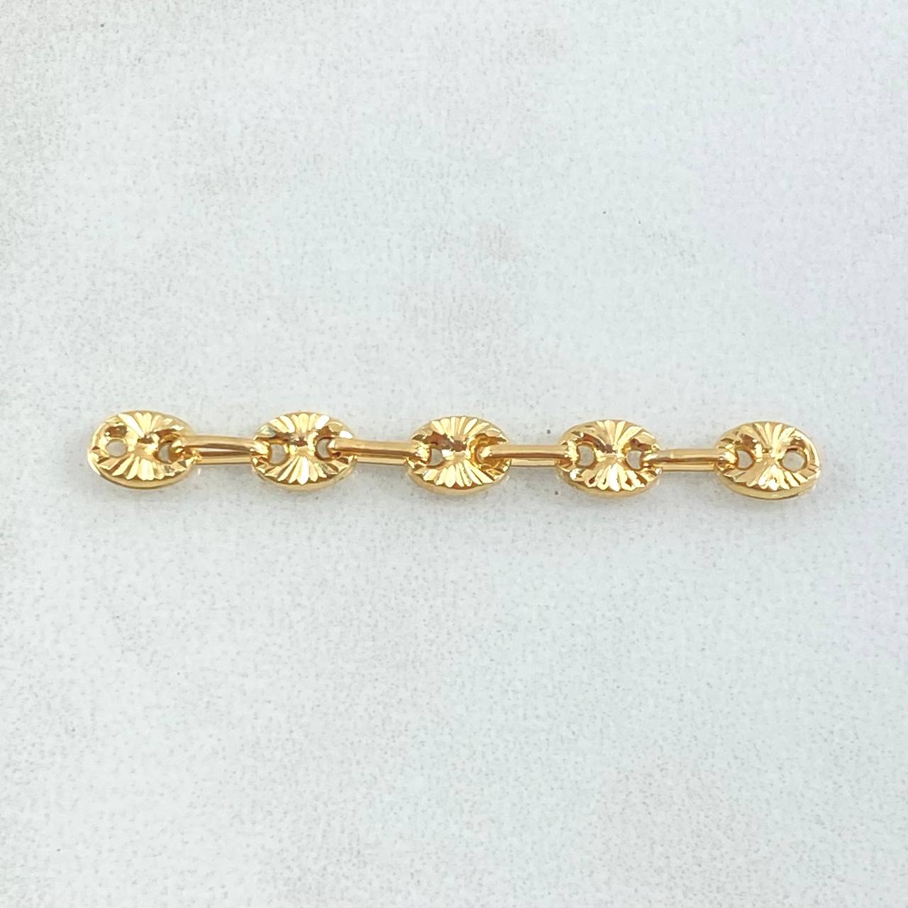 Herraje Retazo GC 5 Eslabones 0.65gr / 1 1/2 in / 4.2mm Oro Amarillo 18K