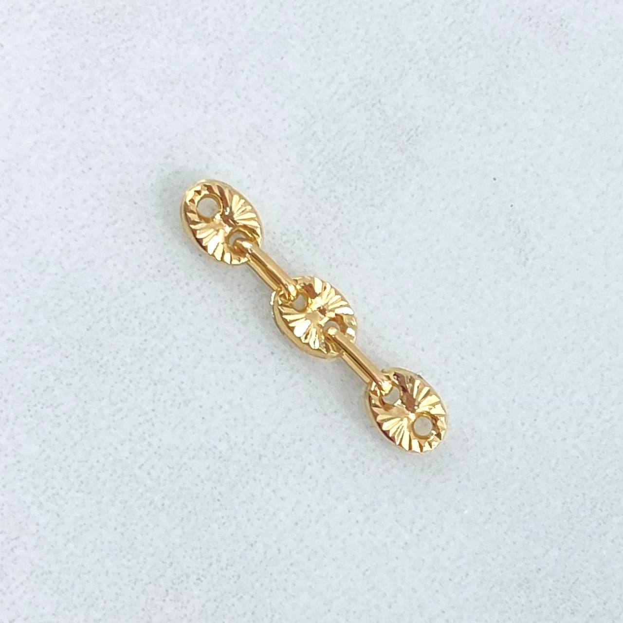Charm Retazo GC 3 Links 0.3gr / 3/4in / 4.2mm Yellow Gold 18K