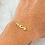 Charm Retazo GC 3 Links 0.3gr / 3/4in / 4.2mm Yellow Gold 18K
