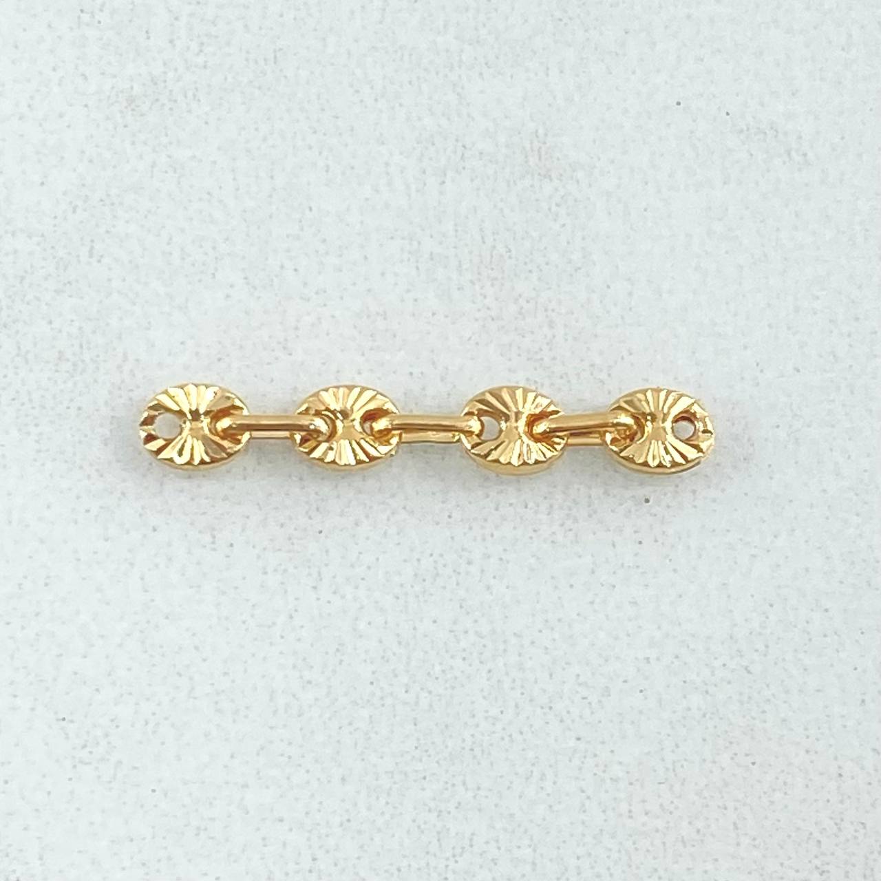 Herraje Retazo GC 4 Eslabones 0.5gr / 1 in / 4.2mm Oro Amarillo 18K