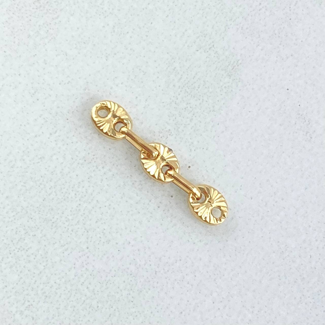 Herraje Retazo GC 3 Eslabones 0.25gr / 3/4in / 3.4mm Oro Amarillo 18K