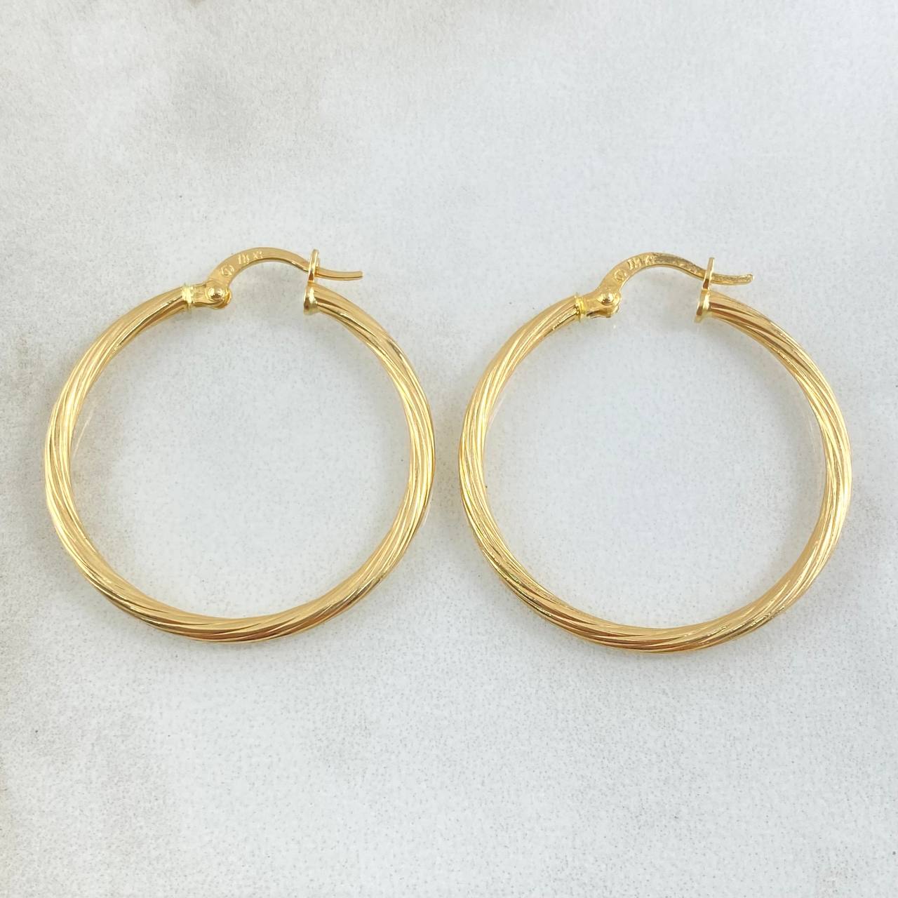 Hoop Earrings Lore 2gr / 3.3cm / 18K Gold