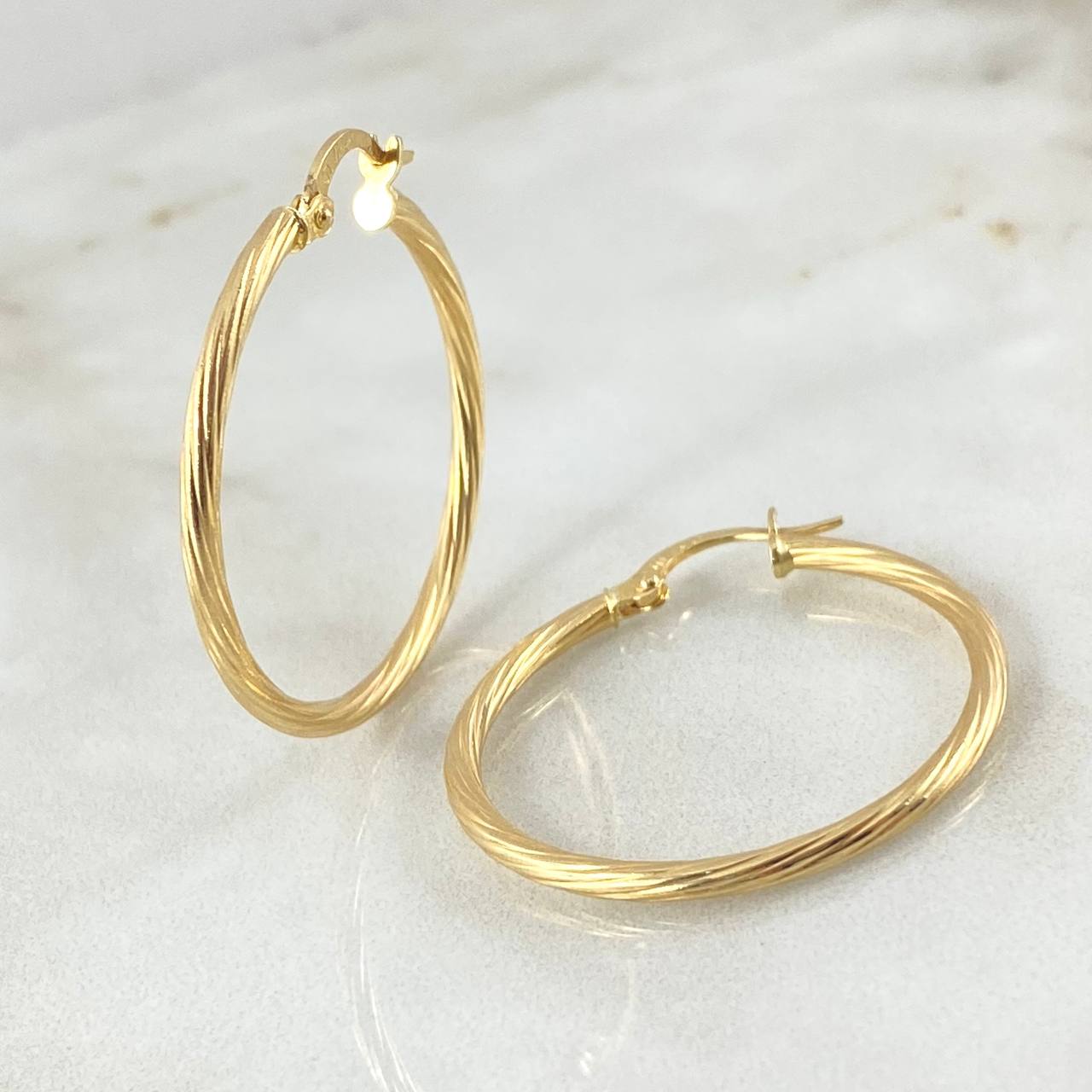 Hoop Earrings Lore 2gr / 3.3cm / 18K Gold