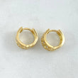 Segmented Track Hoop Earrings 3.5gr / 1cm / 18K Gold