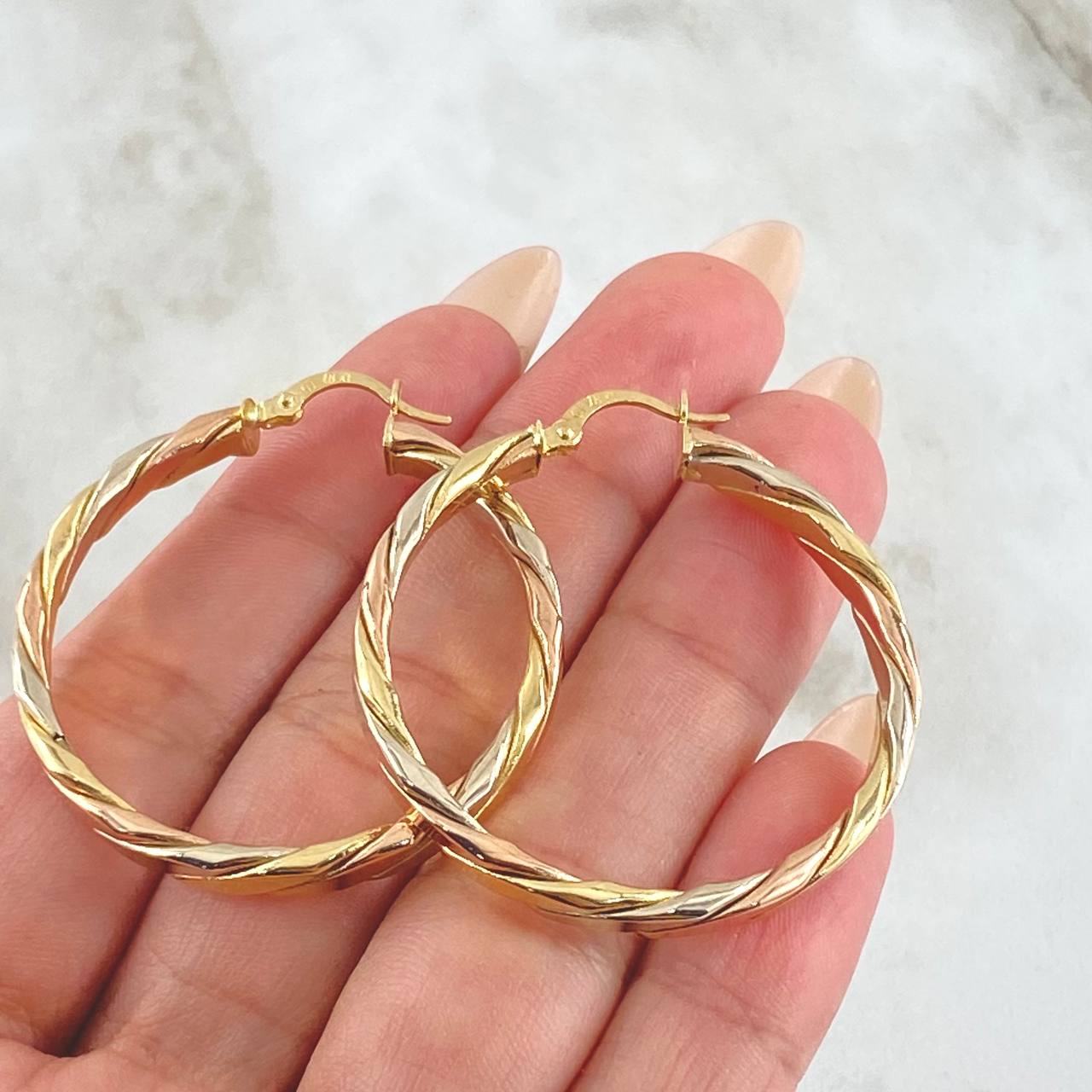 Hoop Earrings Ruka 6.2gr / 4cm / 18K Gold