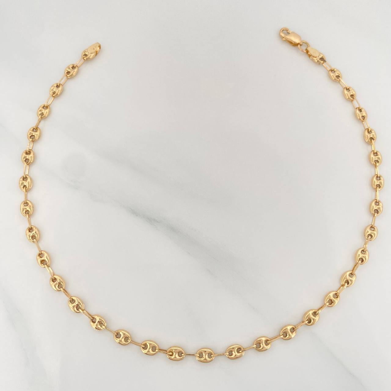 18K Yellow Gold Anklet Gc 3 g / 9 3/4 in / 3.48 mm