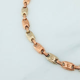 Rustic Crown Anklet 6.55 g / 10 1/4 in / 5.7 mm Three Golds 18K