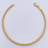 Bracelet Lazo 2.4gr / 19.3cm / 2.5mm Yellow Gold +3 18K &