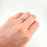 Solitaire Ring Sparkling Flower 1.95 g / T5 3/4 Yellow Gold 18K