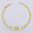 Bracelet Baby Classic Link Rectangular Plaque Bordered 1.25 g / 2.3 mm Yellow Gold 18K