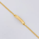 Bracelet Baby Classic Link Rectangular Plaque Bordered 1.25 g / 2.3 mm Yellow Gold 18K
