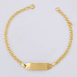 Bracelet Baby Classic Link Flat Rectangle Plate 1.3 g / 2.3 mm Yellow Gold 18K
