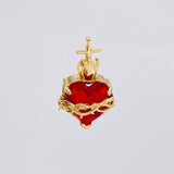 Pendant Sacred Heart with Thorns 1.7 g / 1 in Yellow Gold 18K