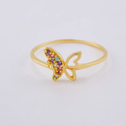 Butterfly Silhouette Ring 1.1 g / T7 18K Yellow Gold