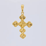 Clover Cross Pendant 5 g / 1 3/4 in 18K Yellow Gold