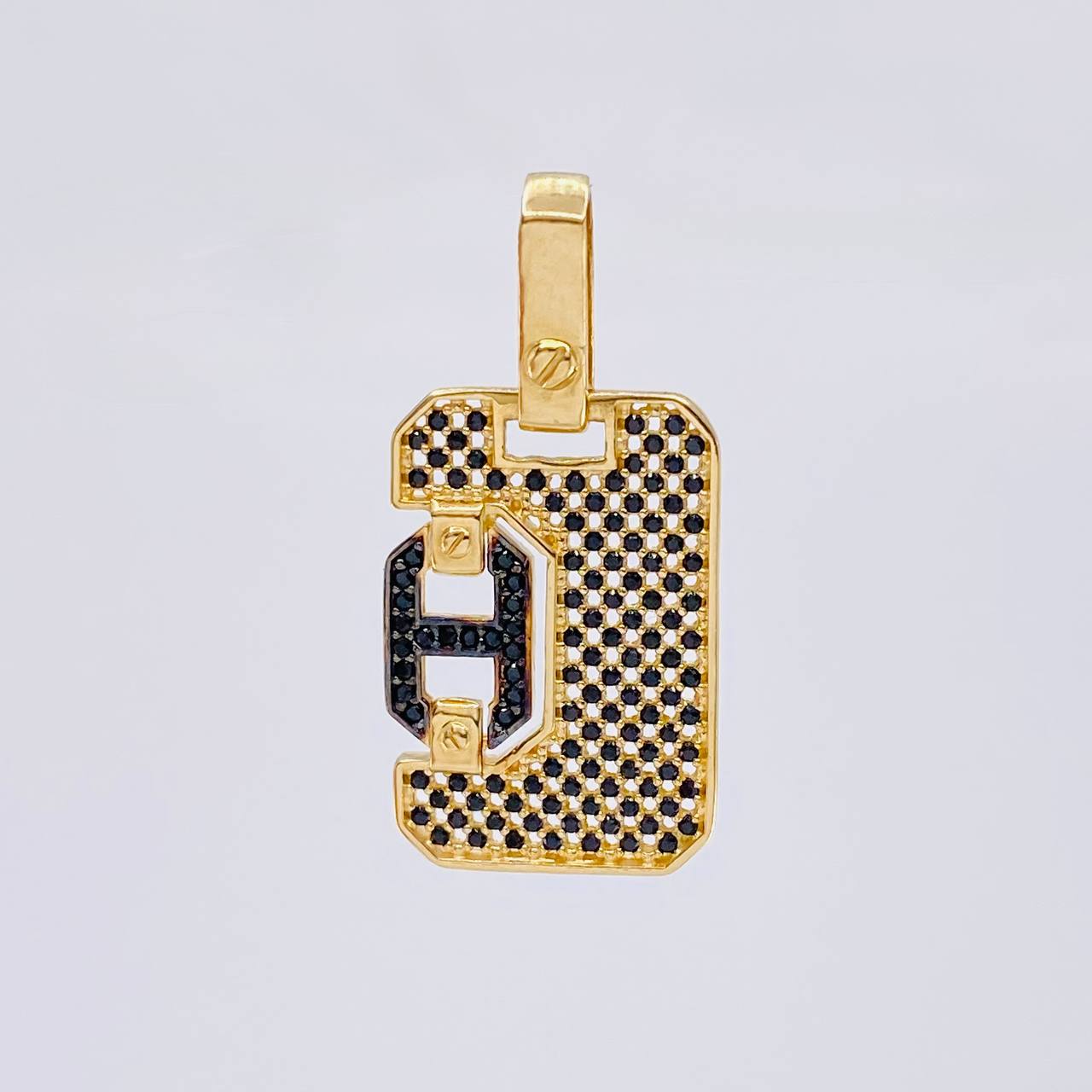 Pendant Buckle Screw Mesh 5.25 g / 1 1/2 in Two-Tone Black Yellow 18K Gold