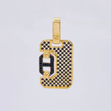 Pendant Buckle Screw Mesh 5.25 g / 1 1/2 in Two-Tone Black Yellow 18K Gold
