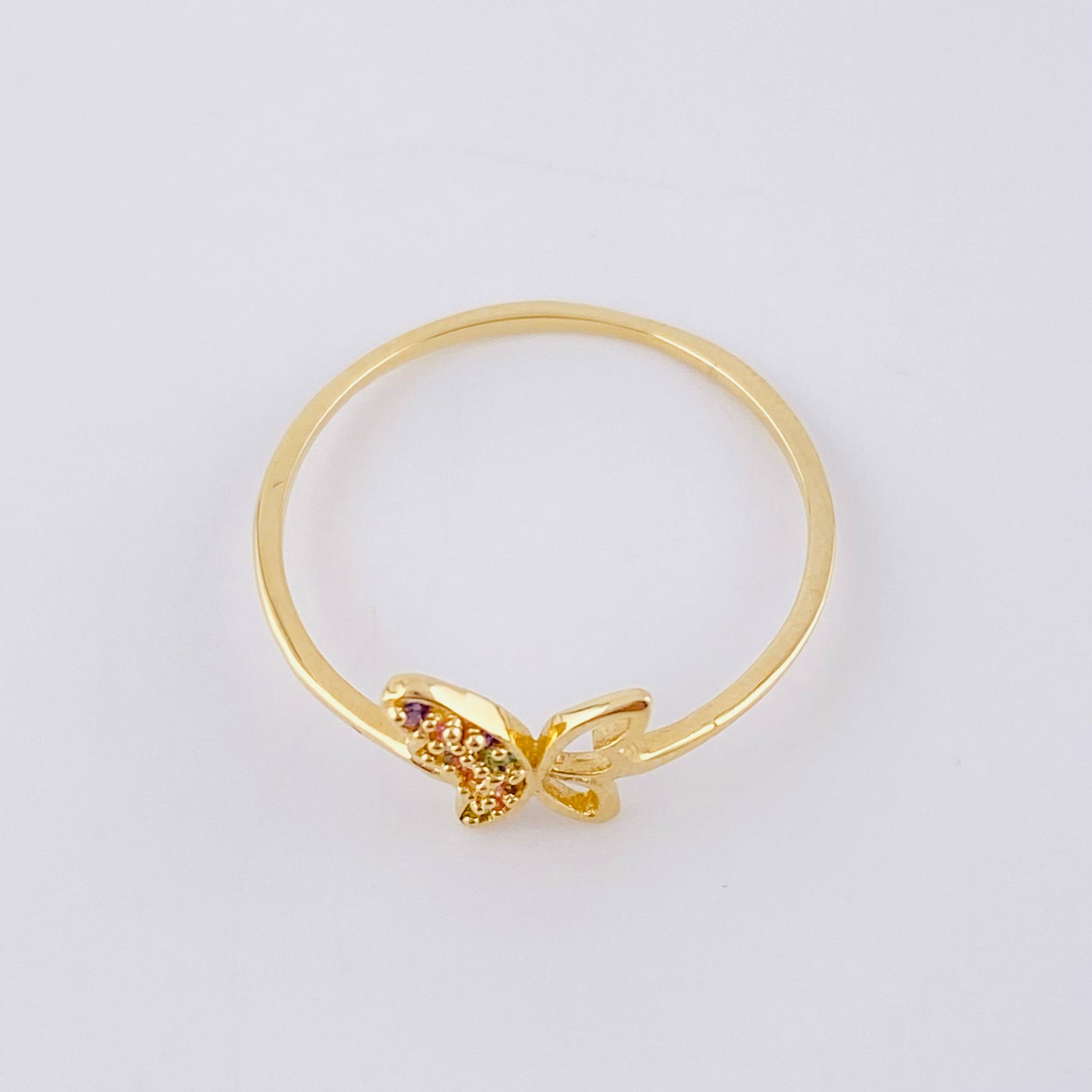 Butterfly Silhouette Ring 1.1 g / T7 3/4 18K Yellow Gold