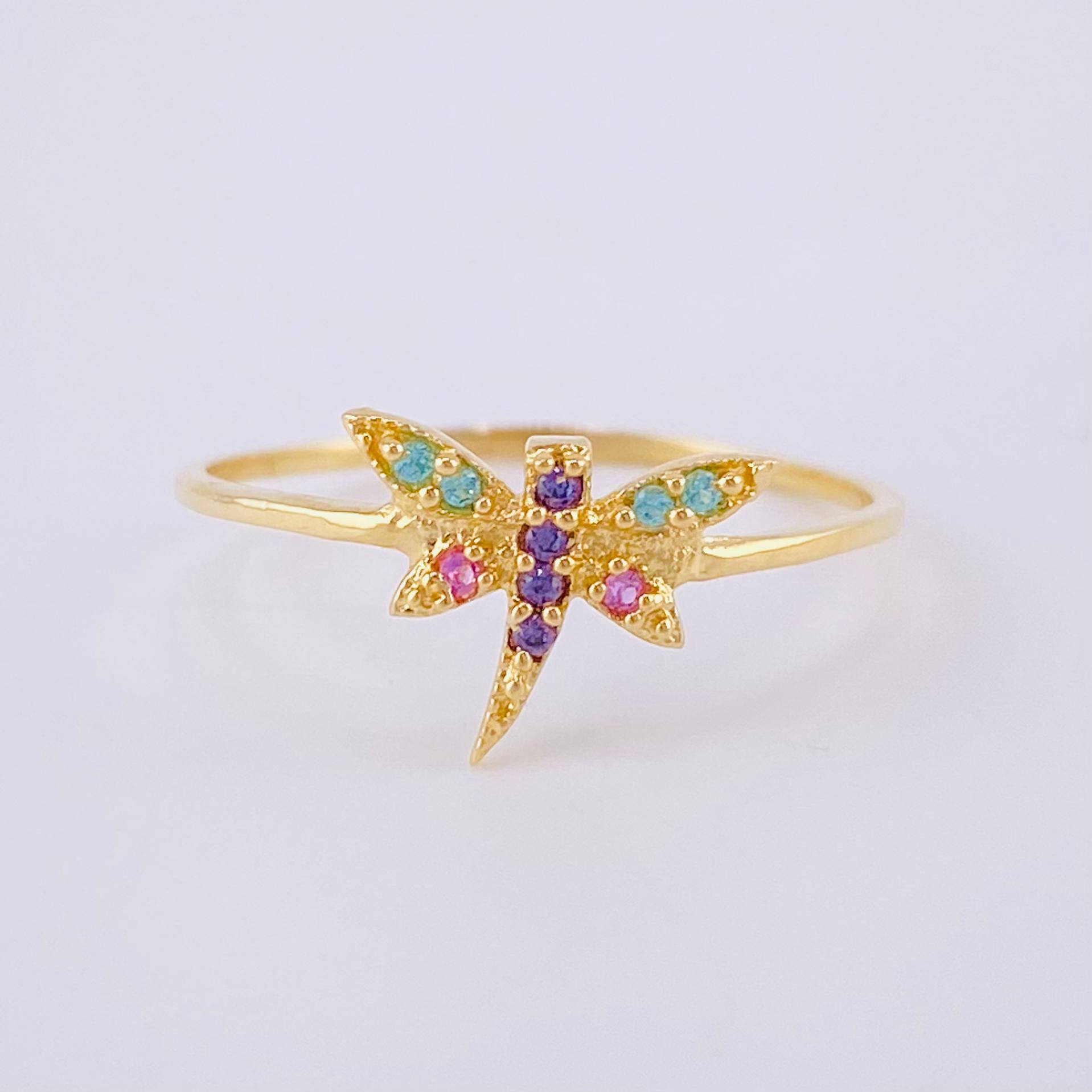 Dragonfly Ring 1 g / T7 1/4 Yellow Gold 18K
