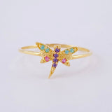 Dragonfly Ring 1 g / T7 1/4 Yellow Gold 18K