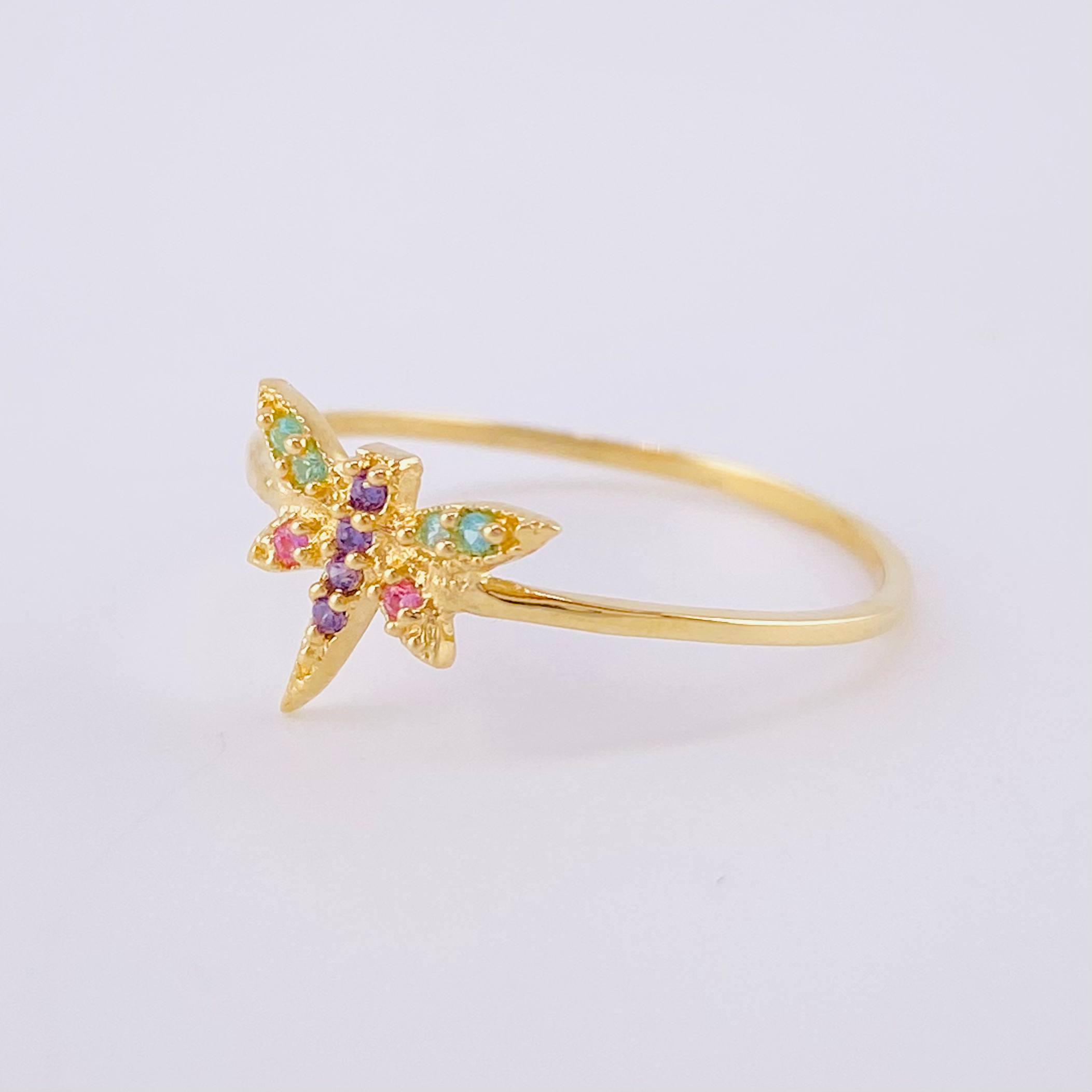 Dragonfly Ring 1 g / T7 1/4 Yellow Gold 18K
