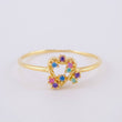 Heart Sparkle Ring 0.9 g / T5 3/4 18K Yellow Gold