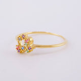 Heart Sparkle Ring 0.9 g / T5 3/4 18K Yellow Gold
