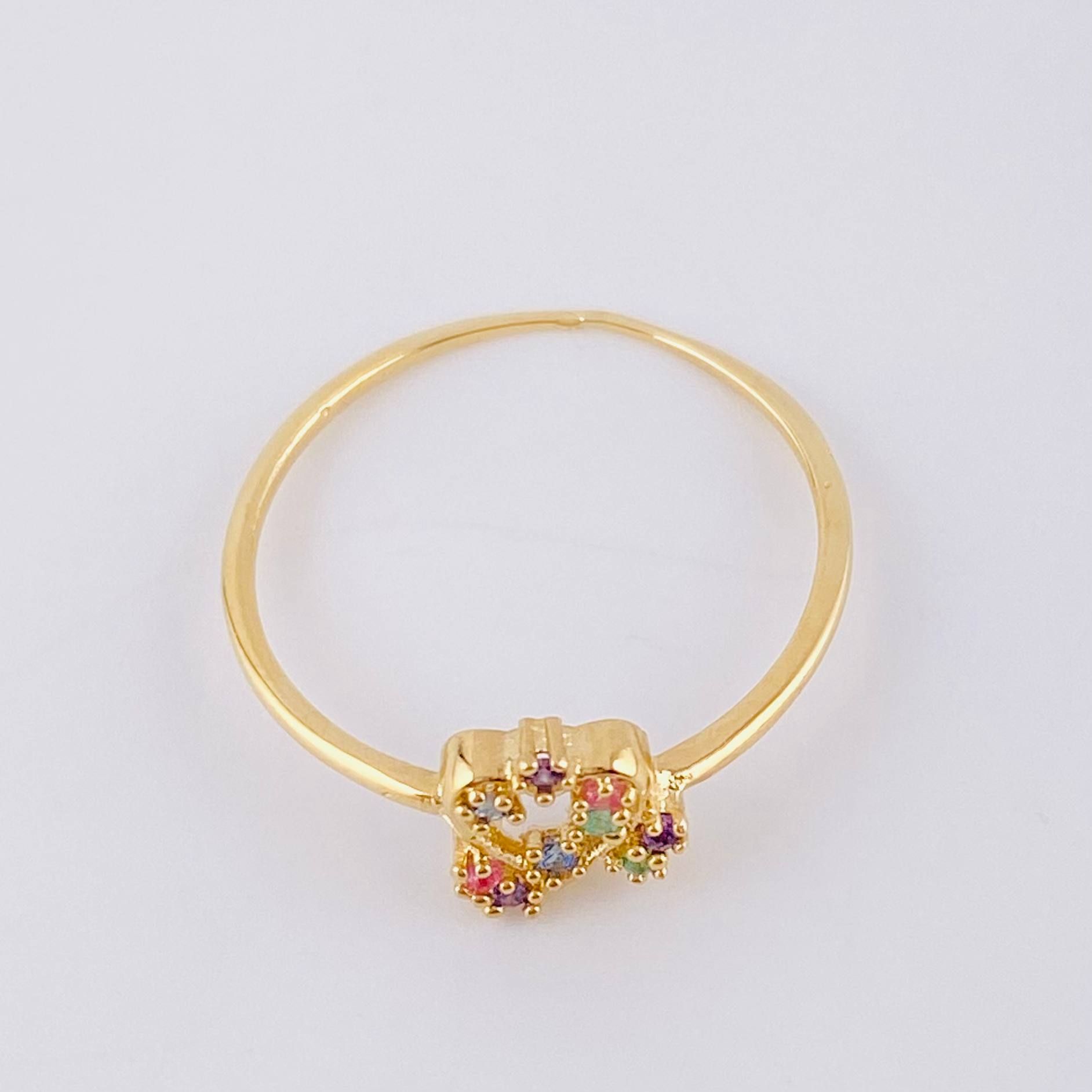 Heart Sparkle Ring 0.9 g / T5 3/4 18K Yellow Gold