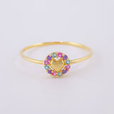 Circle Heart Ring 1.05 g / T8 1/4 18K Yellow Gold