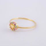 Circle Heart Ring 1.05 g / T8 1/4 18K Yellow Gold