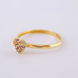 Dense Heart Ring 1.45 g / T4 3/4 18K Yellow Gold
