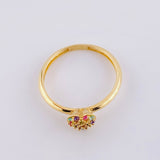 Dense Heart Ring 1.45 g / T4 3/4 18K Yellow Gold