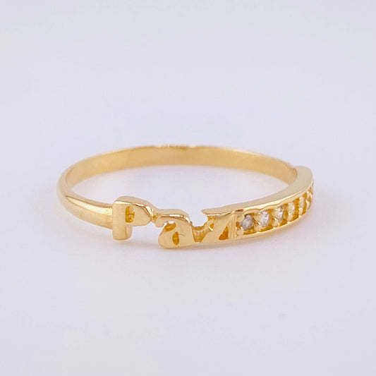 Peace Ring 1.3 g / T6 3/4 Yellow Gold 18K
