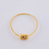 Triqui Square Ring 0.95 g / T8 18K Yellow Gold