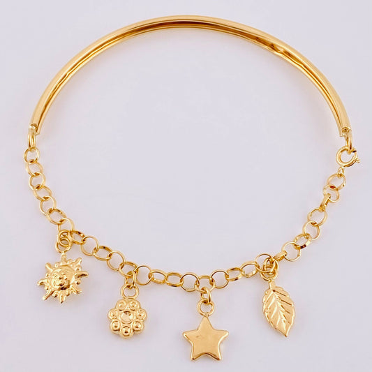 Bracelet Roll On Casandra 4.4 g / 6 1/2 in / 3.3 mm Yellow Gold 18K