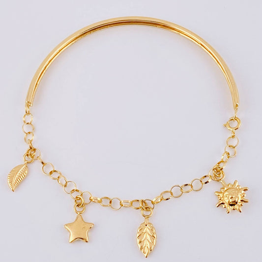 Bracelet Roll On Casandra 4 g / 6 3/4 in / 3.2 mm Yellow Gold 18K