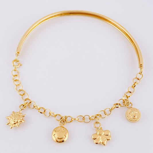 Bracelet Roll On Casandra 4.85 g / 7 in / 3.4 mm Yellow Gold 18K