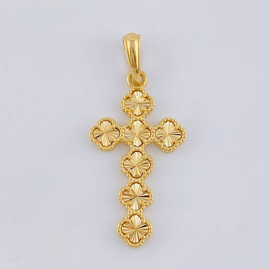 Dije Cruz Trebol 2.6 g / 1 1/2 in Oro Amarillo 18K