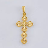 Dije Cruz Trebol 2.6 g / 1 1/2 in Oro Amarillo 18K
