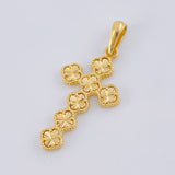 Dije Cruz Trebol 2.6 g / 1 1/2 in Oro Amarillo 18K