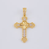 Dije Cruz Trebol Filigrama 3.7 g / 1 3/4 in Oro Amarillo 18K