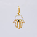 Pendant Hand of Fatima 1.35 g / 1 in Yellow Gold 18K