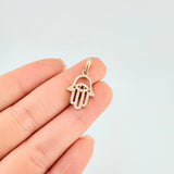 Pendant Hand of Fatima 1.35 g / 1 in Yellow Gold 18K
