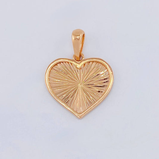 Dije Corazón Interior Diamantado 2.4 g / 1 in Oro Rosa 18K