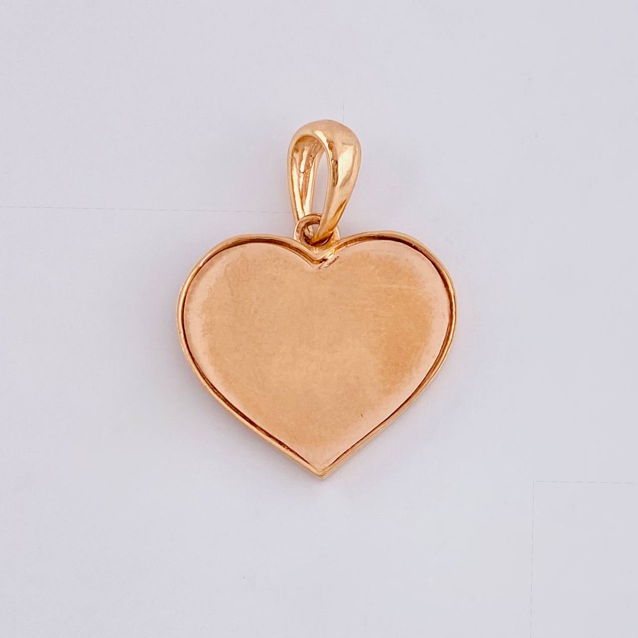 Dije Corazón Interior Diamantado 2.4 g / 1 in Oro Rosa 18K