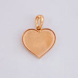 Dije Corazón Interior Diamantado 2.4 g / 1 in Oro Rosa 18K