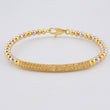 Bracelet Hoop Rail Dense 10 g / 7 in / 4 mm Three Golds 18K